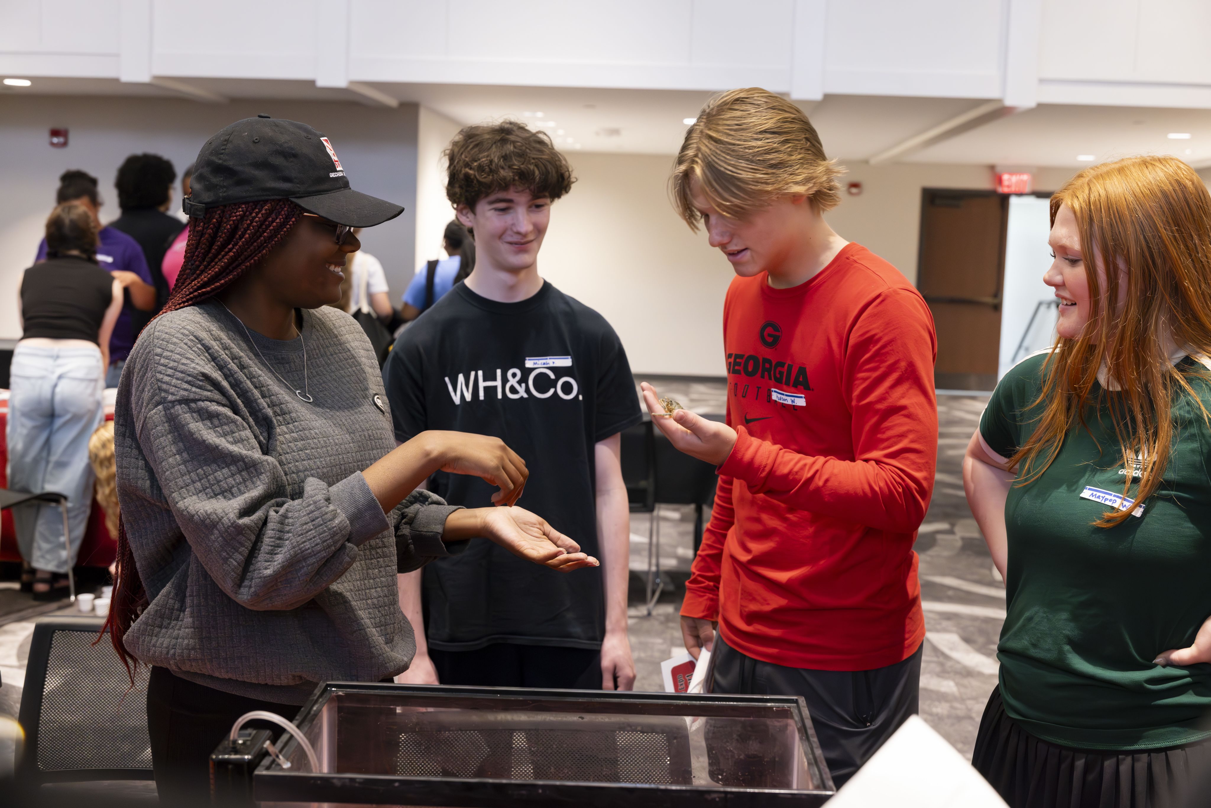 High school students explore marine biology subjects during an Experience UGA trip